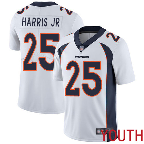 Youth Denver Broncos #25 Chris Harris Jr White Vapor Untouchable Limited Player Football NFL Jersey